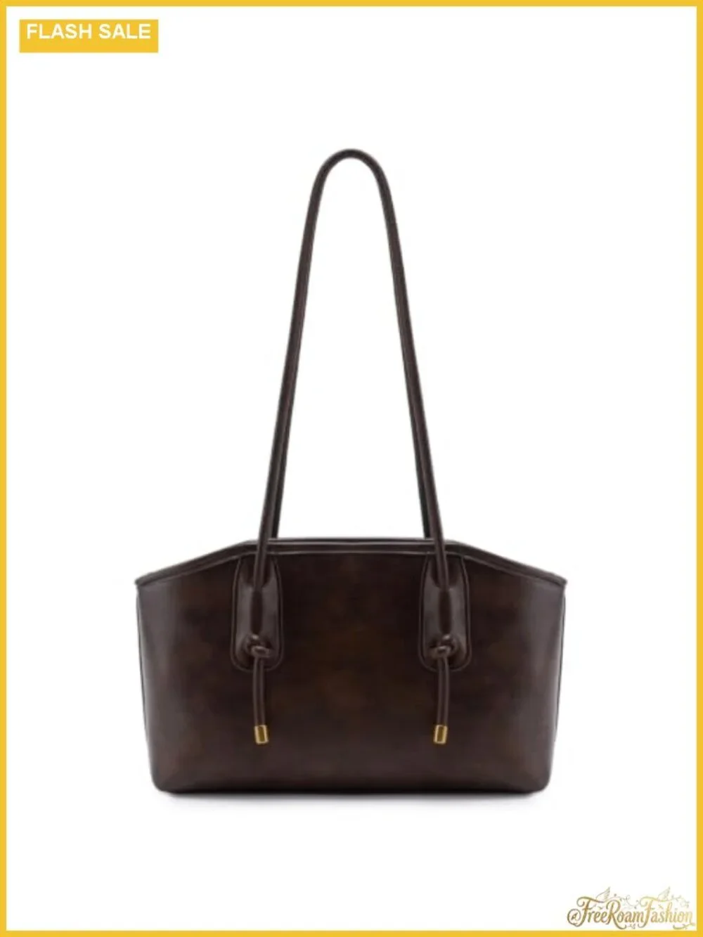 Vintage Style Faux Leather Hobo Handbag with Cute Pendant